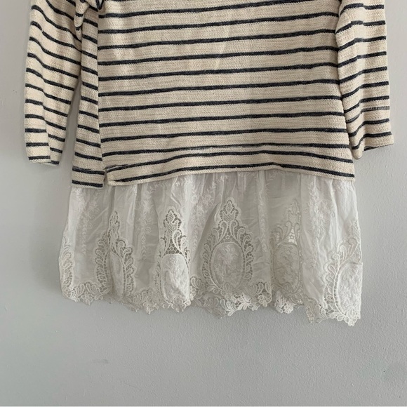 Anthropologie Sunday in Brooklyn East Falls stripe Eyelet top - Picture 2 of 12